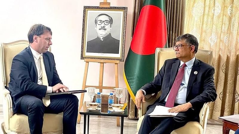 Foreign secretary Masud Bin Momen held a meeting with the US Assistant Trade Representative for South and Central Asia Brendan Lynch at the State Guest House Padma on 22 April, 2024