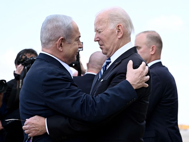 Israel Prime Minister Benjamin Netanyahu and US President Joe Biden.