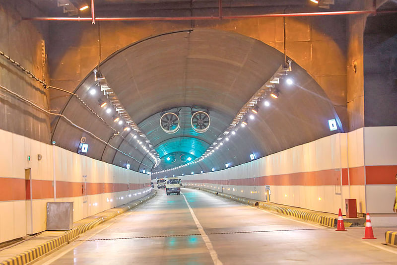 The tunnel underneath the Karnaphuli river in Chattogram