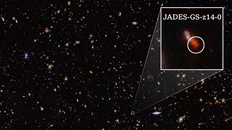 The James Webb Space Telescope has discovered JADES-GS-z14-0, what appears to be a new record-holder for the most distant known galaxy.