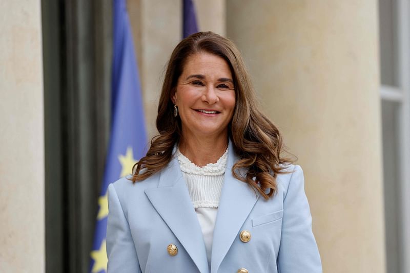 Melinda Gates, co-founder of the Bill & Melinda Gates foundation, arrives for a meeting with French President at the Elysee Palace in Paris on 1 July, 2021