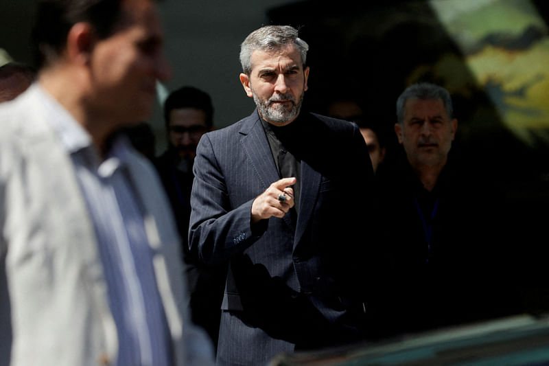 Iran’s chief nuclear negotiator Ali Bagheri Kani leaves the Palais Coburg, the venue where closed-door nuclear talks take place in Vienna, Austria, on 4 August,2022