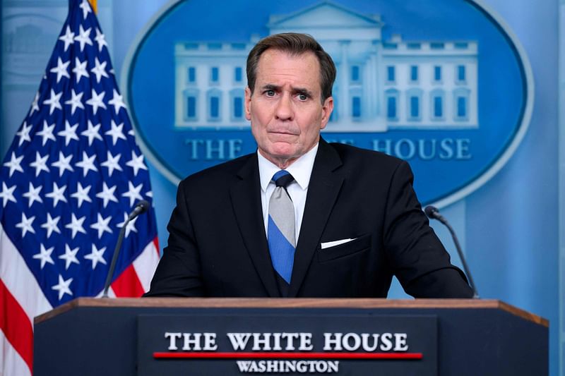 National Security Communications Advisor John Kirby speaks during the daily briefing in the Brady Briefing Room of the White House in Washington, DC, on 28 May, 2024