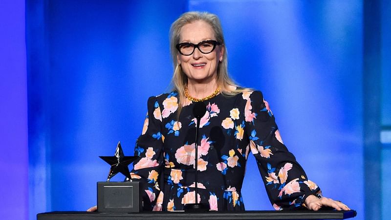 Meryl Streep speaks onstage during the 49th AFI Lifetime Achievement Award Gala Tribute celebrating Nicole Kidman at Dolby Theatre on 27 April, 2024 in Hollywood, California.