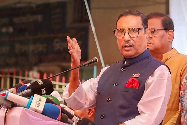 Awami League general secretary speaking at a food distribution ceremony at Rahmat-E-Alam Islam Mission Orphanage in the capital’s Tejgaon on Thursday marking Bangabandhu’s daughter Prime Minister Sheikh Hasina's the homecoming day on 17 May.