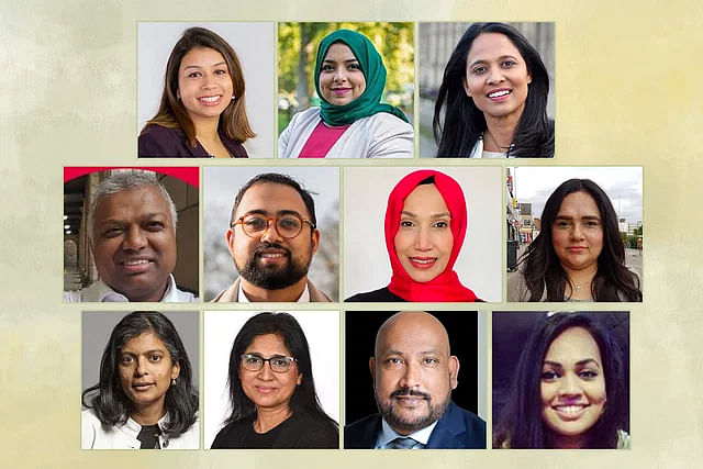 Tulip Siddiq, Afsana Begum and Rushanara Ali (Top row L-R), Najmul Hossain, Nurul Huq Ali, Rabina Khan and Rufia Ashraf (Middle row L-R), Rupa Huq, Rumi Chowdhury, Atiq Rahman and Sharmin Rahman (Bottom row L-R)