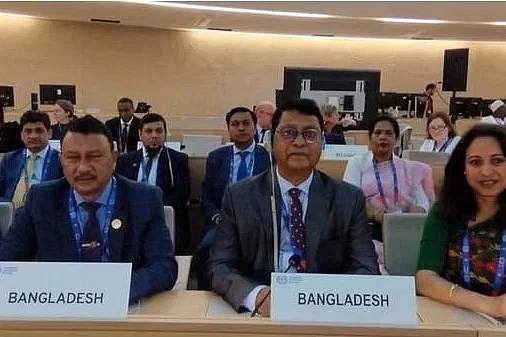 The Bangladesh delegation at the 112th International Labour Conference in Geneva.