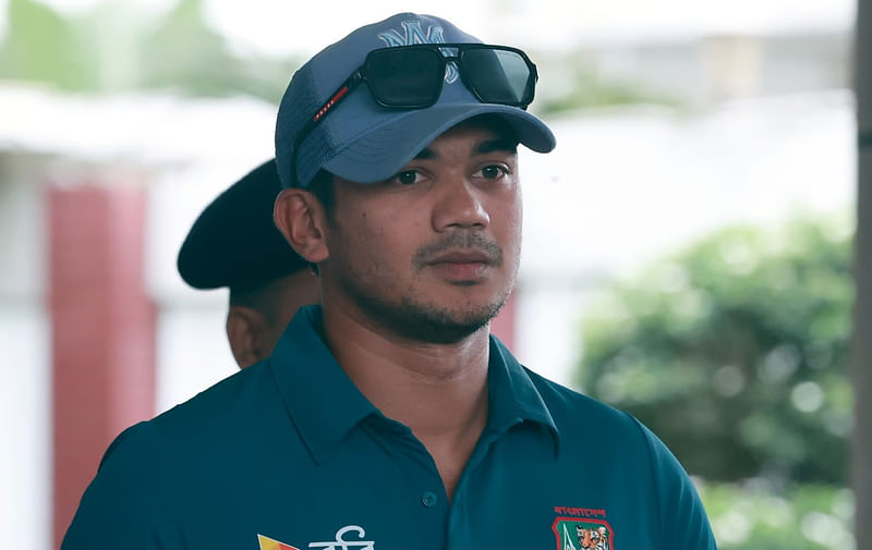 Bangladesh vice-captain Taskin Ahmed is seen at the Hazrat Shahjalal International Airport in Dhaka, after the Bangladesh team's arrival on 24 June 2024.