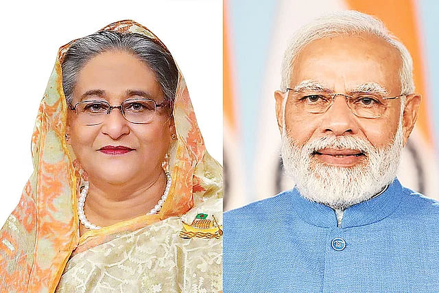 Bangladesh prime minister Sheikh Hasina and Indian prime minister Narendra Modi