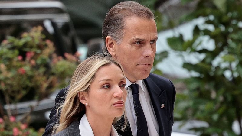 Hunter Biden, son of US President Joe Biden, and his wife Melissa Cohen Biden arrive for the reading of the verdict in his trial on criminal gun charges, in Wilmington, Delaware, US, on 11 June, 2024