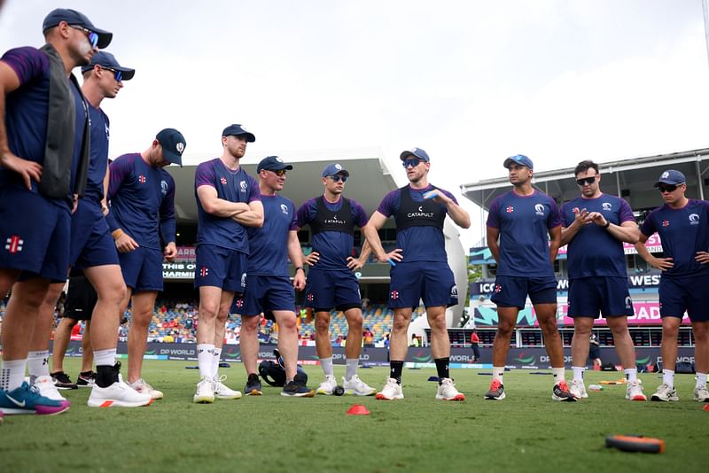 A group photo of Scotland cricket team