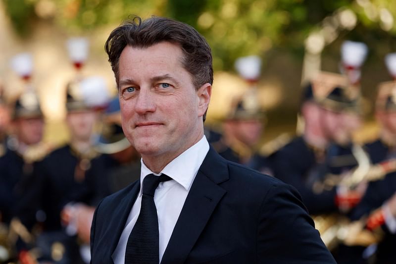 French producer and director of the CNC Dominique Boutonnat arrives at a state dinner upon the visit of United Arab Emirates President at the Grand Trianon estate near the Palace of Versailles, south west of Paris, on 18 July, 2022.