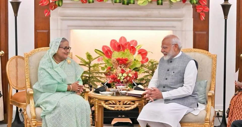 Prime minister Sheikh Hasina and her Indian counterpart Narendra Modi