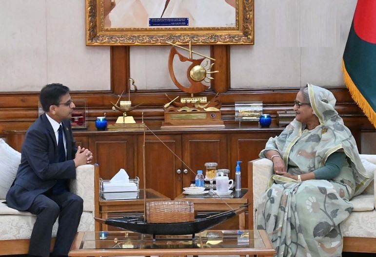 Indian high commissioner to Bangladesh Pranay Verma called on prime minister Sheikh Hasina on 31 July