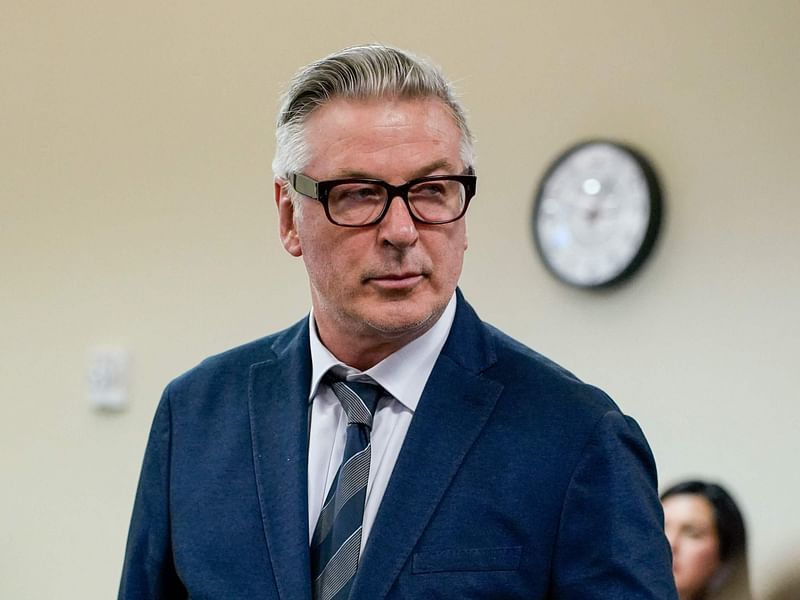 US actor Alec Baldwin attends his trial for involuntary manslaughter in in Santa Fe County District Court, Santa Fe, New Mexico, on 11 July, 2024. In October 2021, on the New Mexico set of the Western movie 'Rust', a gun pointed by Baldwin discharged a live round, killing the film's cinematographer Halyna Hutchins and wounding its director.