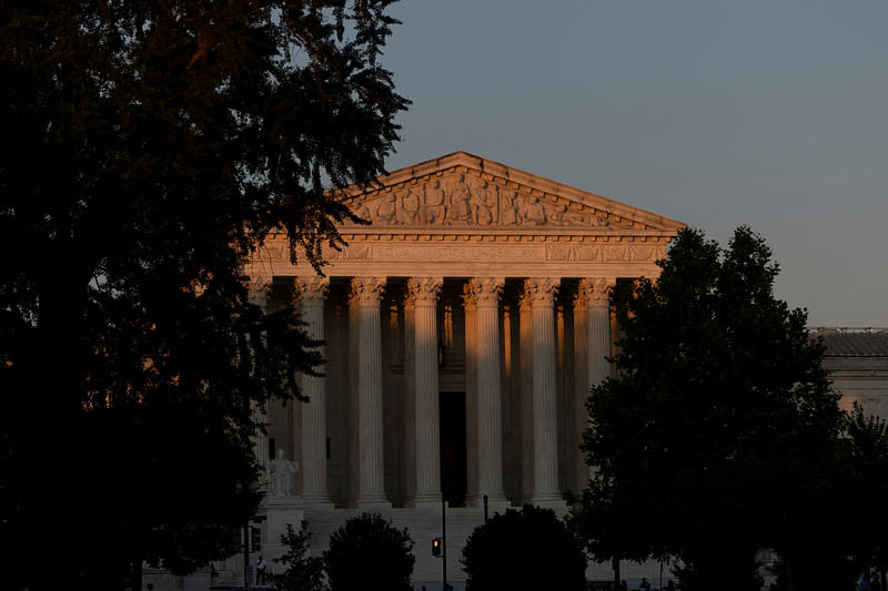 A view of the US Supreme Court, following the ruling on former US President and Republican presidential candidate Donald Trump’s bid for immunity from federal prosecution for 2020 election subversion in Washington, US, on 1 July, 2024