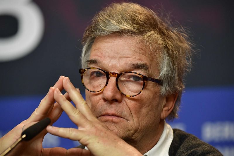 French director Benoit Jacquot looks on during a press conference for the film "Eva" presented in competition during the 68th Berlinale film festival on 17 February, 2018 in Berlin.