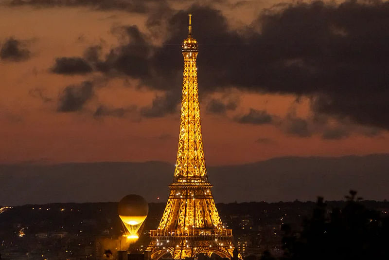 curtain falls on Paris Olympics 2024 today. The Eiffel Tower during the Olympics games.