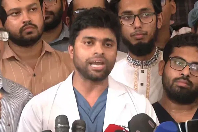 Abdul Ahad declares strike programme at Dhaka Medical College Hospital on 1 September, 2024.