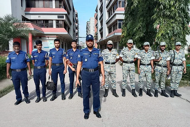 The authorities beefed up security in Gazipur industrial area on 13 September, 2024.