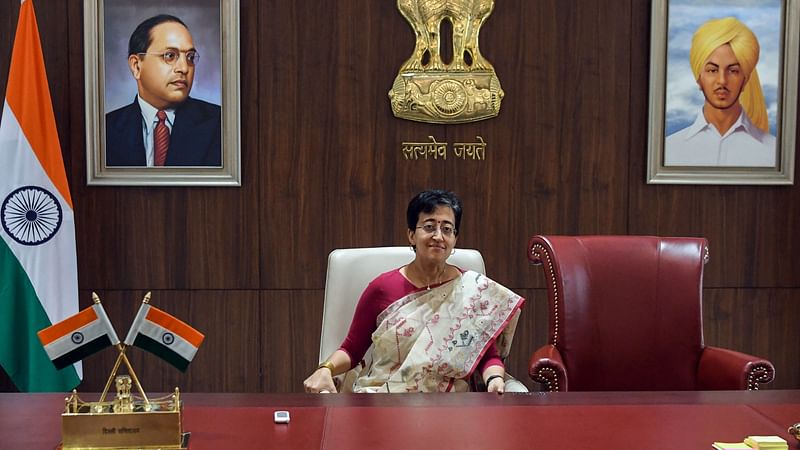 Atishi Marlena takes charge as the Delhi chief minister at the secretariat after being sworn in on Monday