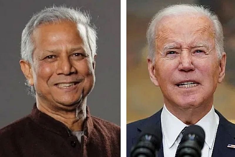 Muhammad Yunus and Joe Biden