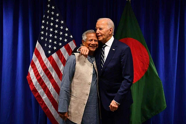 Chief adviser of the interim government of Bangladesh Dr. Muhammad Yunus and US president Joe Biden