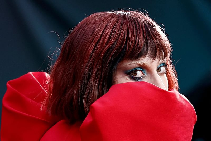 US singer-songwriter and actor Lady Gaga poses on the red carpet upon arrival to attend the the UK premiere of 'Joker: Folie À Deux', in central London, on 25 September, 2024.