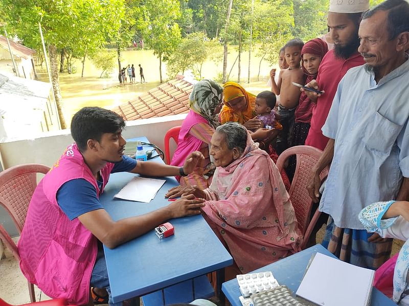 BRAC staff has contributed their one-day salary to support communities affected by recent flash floods in 11 districts across the Chattogram and Sylhet divisions of Bangladesh.