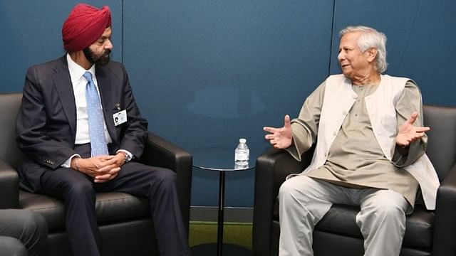 World Bank (WB) Group president Ajay Banga at a meeting with Bangladesh chief adviser professor Muhammad Yunus on the sidelines of the United Nations General Assembly