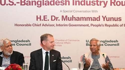 Bangladesh interim government Chief adviser professor Muhammad Yunus attends the US-Bangladesh Industry Roundtable organised by the US-Bangladesh Business Council at the Westin New York Grand Central on 26 September 2024