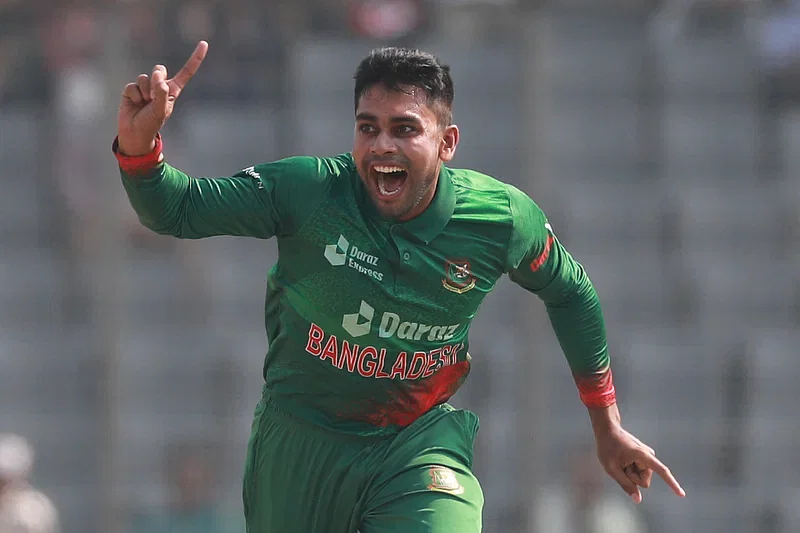 Mehidy Hasan Miraz celebrates a wicket