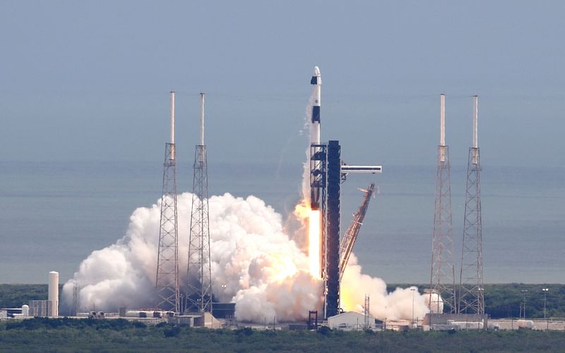 A SpaceX Falcon 9 rocket with Expedition 72 astronauts lifts off from launch complex 40 at Cape Canaveral Space Force Station in Florida on 28 September, 2024.