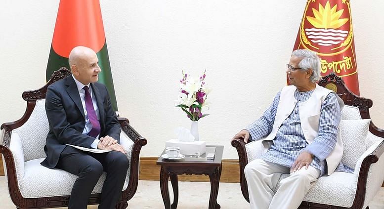 Italian ambassador Antonio Alessandro on Wednesday met chief adviser Muhammad Yunus