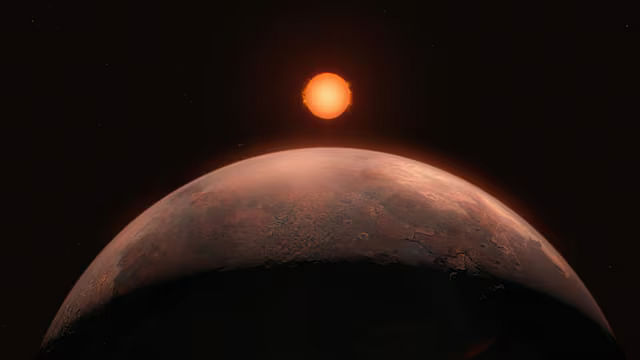 An artist's impression shows the sub-Earth-mass planet that was discovered orbiting Barnard's star, the closest single star to our solar system, in this undated handout.