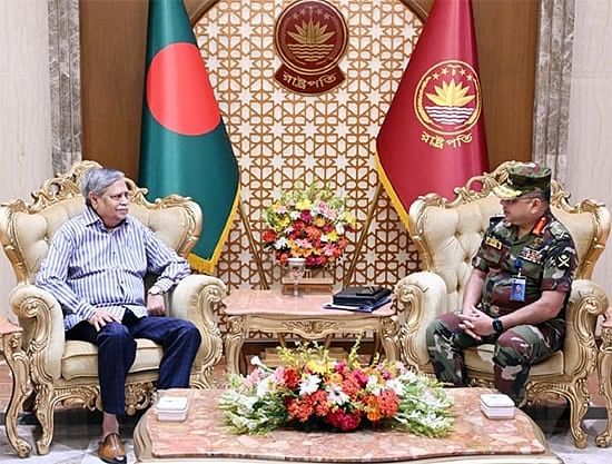 Army chief meets president Shahabuddin