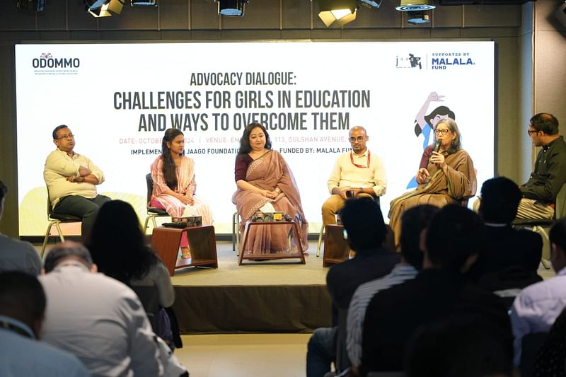 A panel discussion titled "Empowering Girls to Overcome Educational Discrimination in Climate-Vulnerable Regions of Bangladesh: A Vision for a Brighter Future" was organised at the EMK Center in Gulshan, Dhaka, on Tuesday.