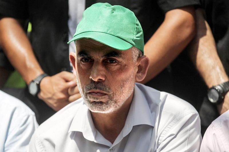 The head of the Hamas movement in Gaza Yahya Sinwar attends a gathering in the southern Gaza Strip city of Khan Yunis on July 22, 2017