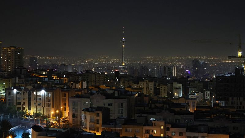 A general view of Tehran after several explosions were heard in Tehran on 26 October, 2024