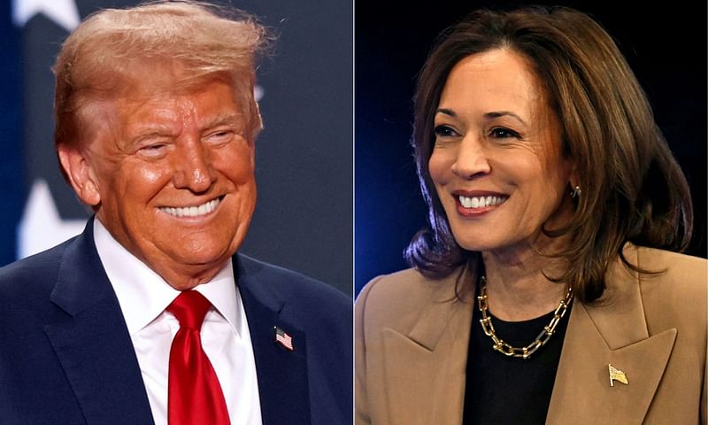 Donald Trump and Kamala Harris