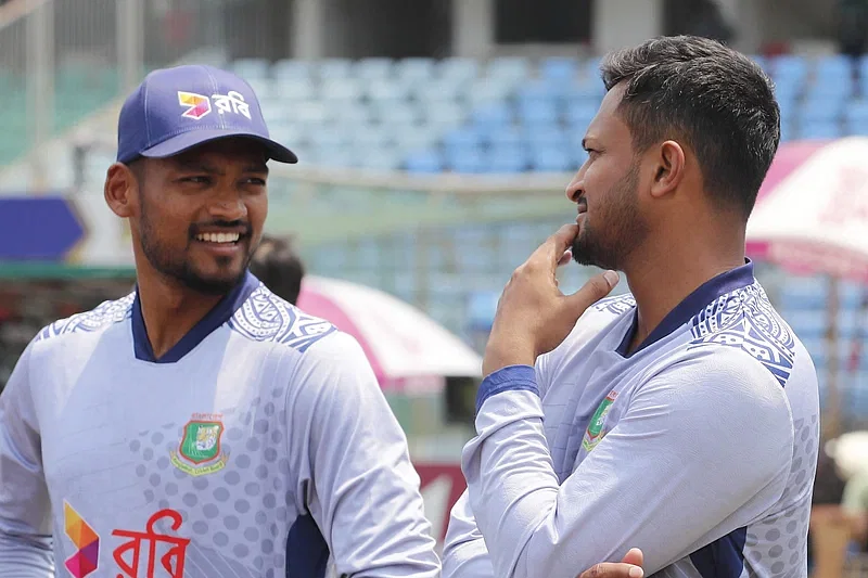 Najmul Hossain and Shakib Al Hasan