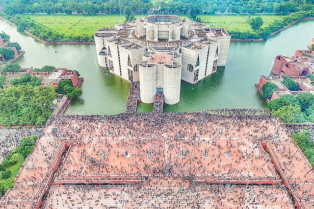 After the successful revolution of July-August, public gathering in the National Parliament. They are now facing a new Bangladesh on 5 August.