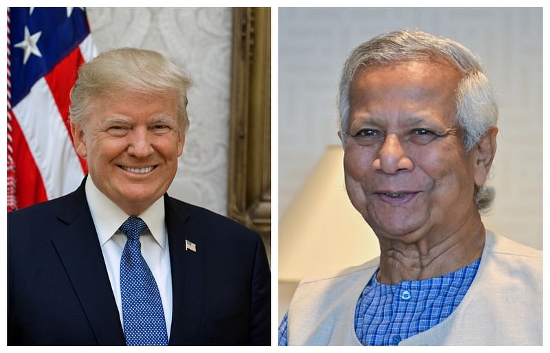 Donald Trump and Dr Muhammad Yunus.