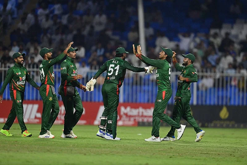 Bangladesh beat Afghanistan by 68 runs in a battle of spinners to win the second one-day international in Sharjah and level the three-match series on 9 November 2024.