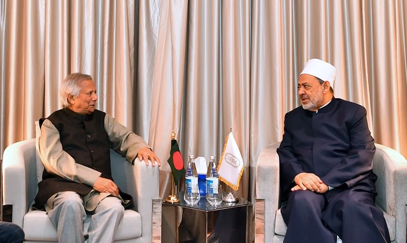 Grand Imam of Al-Azhar invites Yunus to deliver speech at the millennium-old institution