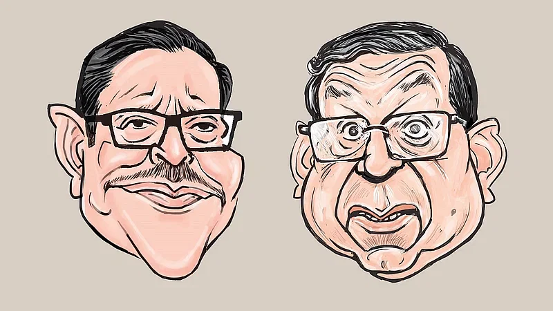 Caricature of Obaidul Quader and Anisul Huq