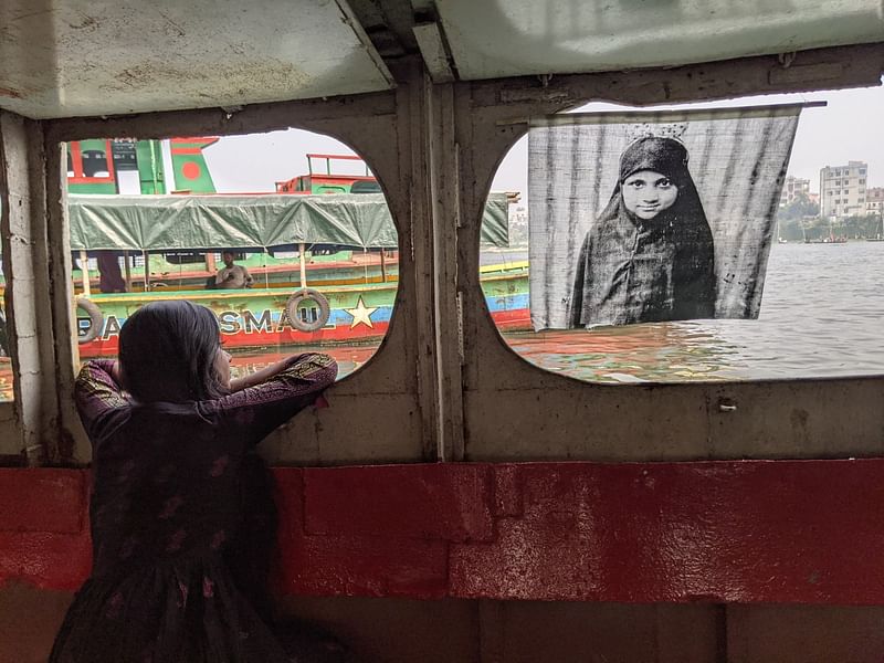 An exhibition of artworks aboard a two-storied mechanical boat, highlighting the bond between the Buriganga river and people living on its bank, concluded in Dhaka on 17 November 2024.