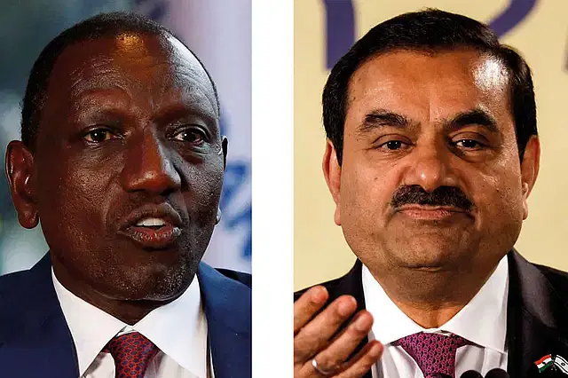 Kenyan President William Ruto and Gautam Adani