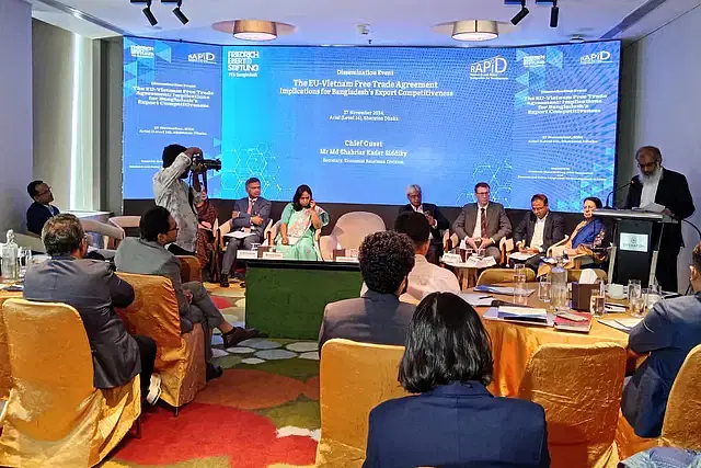 The research findings were disclosed at a programme titled “European Union-Vietnam free trade agreement: Impact on Bangladesh's Export Competitiveness” at a hotel in Dhaka on 27 November 2024