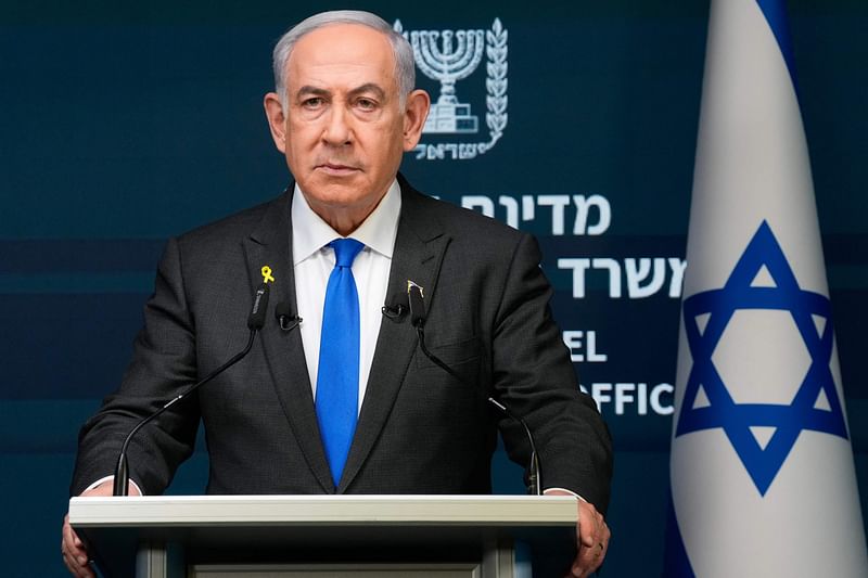 Israeli Prime Minister Benjamin Netanyahu speaks during a news conference in Jerusalem on 2 September, 2024. Certain leaders could have immunity at the International Criminal Court under the Rome Statute that established the institution, France's foreign minister said on 27 November, 2024, after the ICC issued arrests warrants for Israeli Premier Benjamin Netanyahu and his former defence minister.